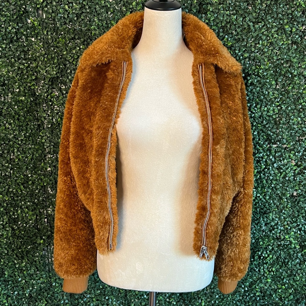 NWT RAG & BONE Nikki Wool Cashmere Shearling Bomber Jacket Size S - Picture 2 of 15